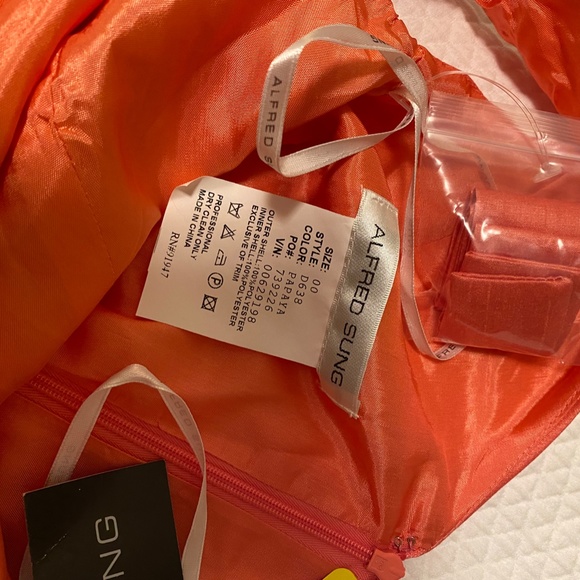 ALFRED SUNG Coral Wedding Dress - Picture 9 of 11